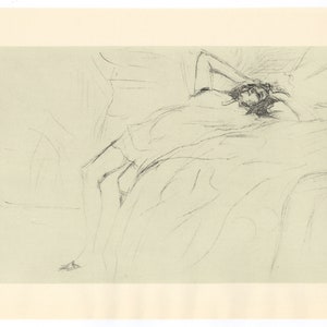 Toulouse-Lautrec lithograph &quot;Lassitude&quot;