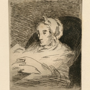 Edouard Manet original etching &quot;La Convalescente&quot;
