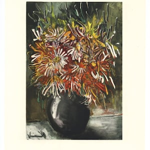 Maurice de Vlaminck lithograph &quot;China Asters&quot;