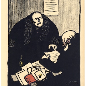 Felix Vallotton original lithograph &quot;Crimes et Chatiments&quot; 1902