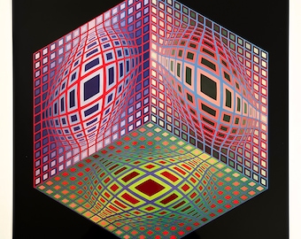 Litografía de Victor Vasarely "Test 2"