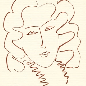 Litografía de Henri Matisse / Florilege de Ronsard
