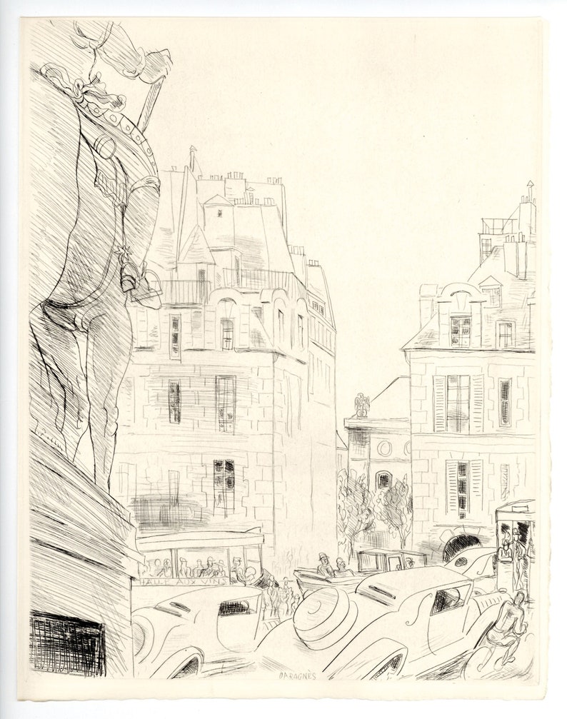 Jean-Gabriel Daragnes original etching