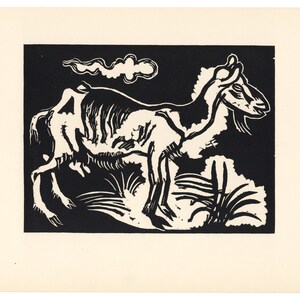 Richard Seewald original woodcut &quot;The Goat&quot;