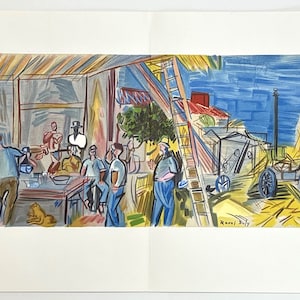 Raoul Dufy lithographie "Les Moissonneurs"