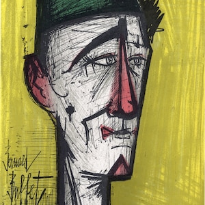 Bernard Buffet original lithograph &quot;Le Clown Jojo&quot;