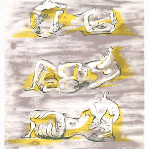 Henry Moore original lithograph &quot;Figures Allonges&quot;