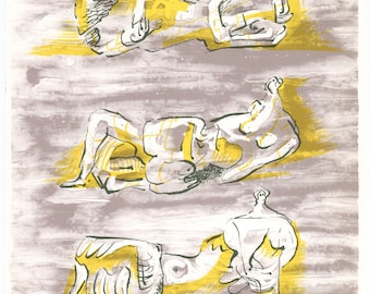 Henry Moore original lithograph &quot;Figures Allonges&quot;