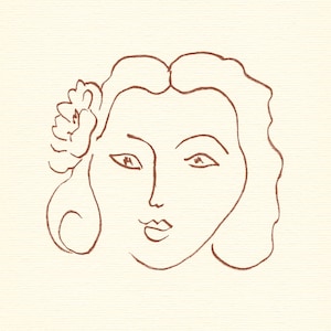 Litografía de Henri Matisse / Florilege de Ronsard