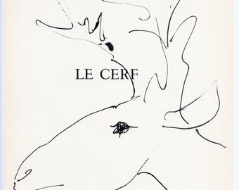 Pablo Picasso lithograph "Le cerf"