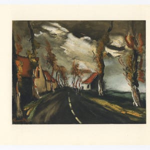 Maurice de Vlaminck &quot;The Mortagne Road&quot; lithograph