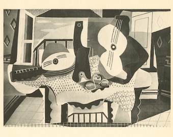 パブロ・ピカソ - ギターのある静物画 - 1926 年に印刷 - Etsy 日本