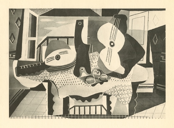 パブロ・ピカソ - ギターのある静物画 - 1926 年に印刷 - Etsy 日本