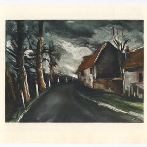 Maurice de Vlaminck &quot;The Longny Road&quot; lithograph