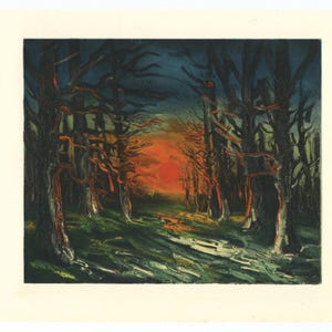 Maurice de Vlaminck &quot;The Forest of Senonches&quot; lithograph