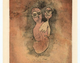 Pochoir di Paul Klee "Adamo e la piccola Eva"