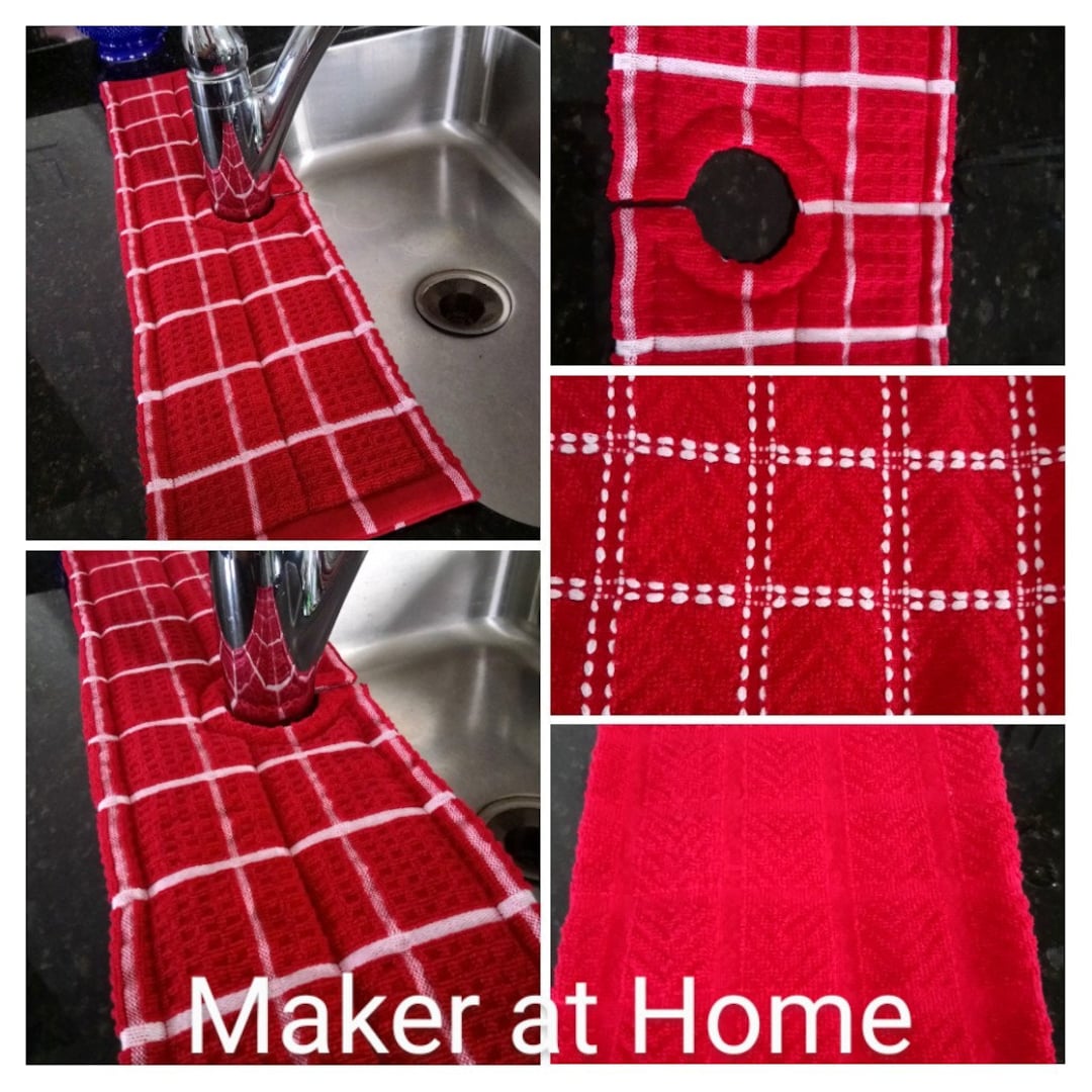 Drip Catcher/sink Drying/splash Mat Long 3 Patterns of Red Etsy