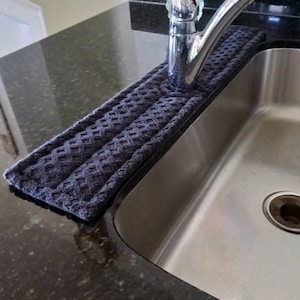 Drip Catcher/Sink Drying/Splash Mat - 6 Colors -  Different Sizes and Shapes - Round and Oval Openings - Can be Customized - Diamond Print