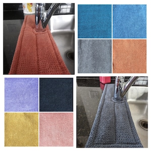 Drip Catcher/Sink Drying/Splash Mat - Long - 8 Colors - 24 by 6 1/2 in. plus other sizes - Home or RV - One opening 2 1/4 in