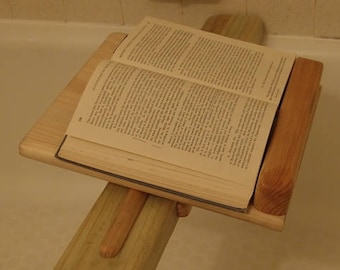 Secure bathtub book holder