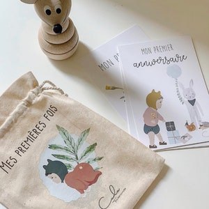 Pochon cartes premières fois bébé