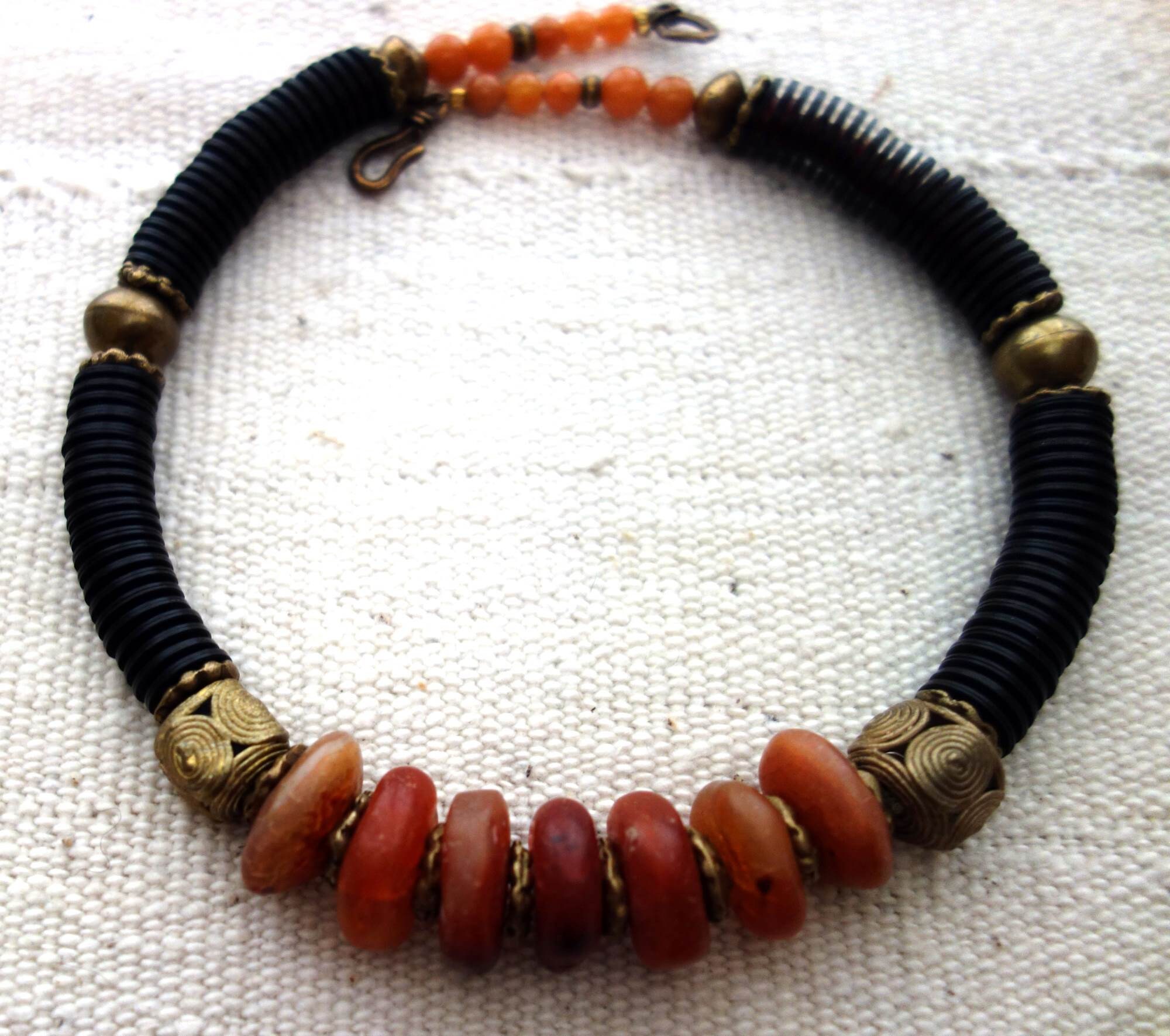 Necklace With Vintage Amber and Bakelite - Etsy