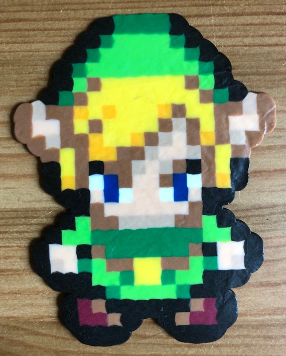 Link And Zelda! Minish Cap! Perler Beads! GBA! Retro! Legend of Zelda! Pixel!