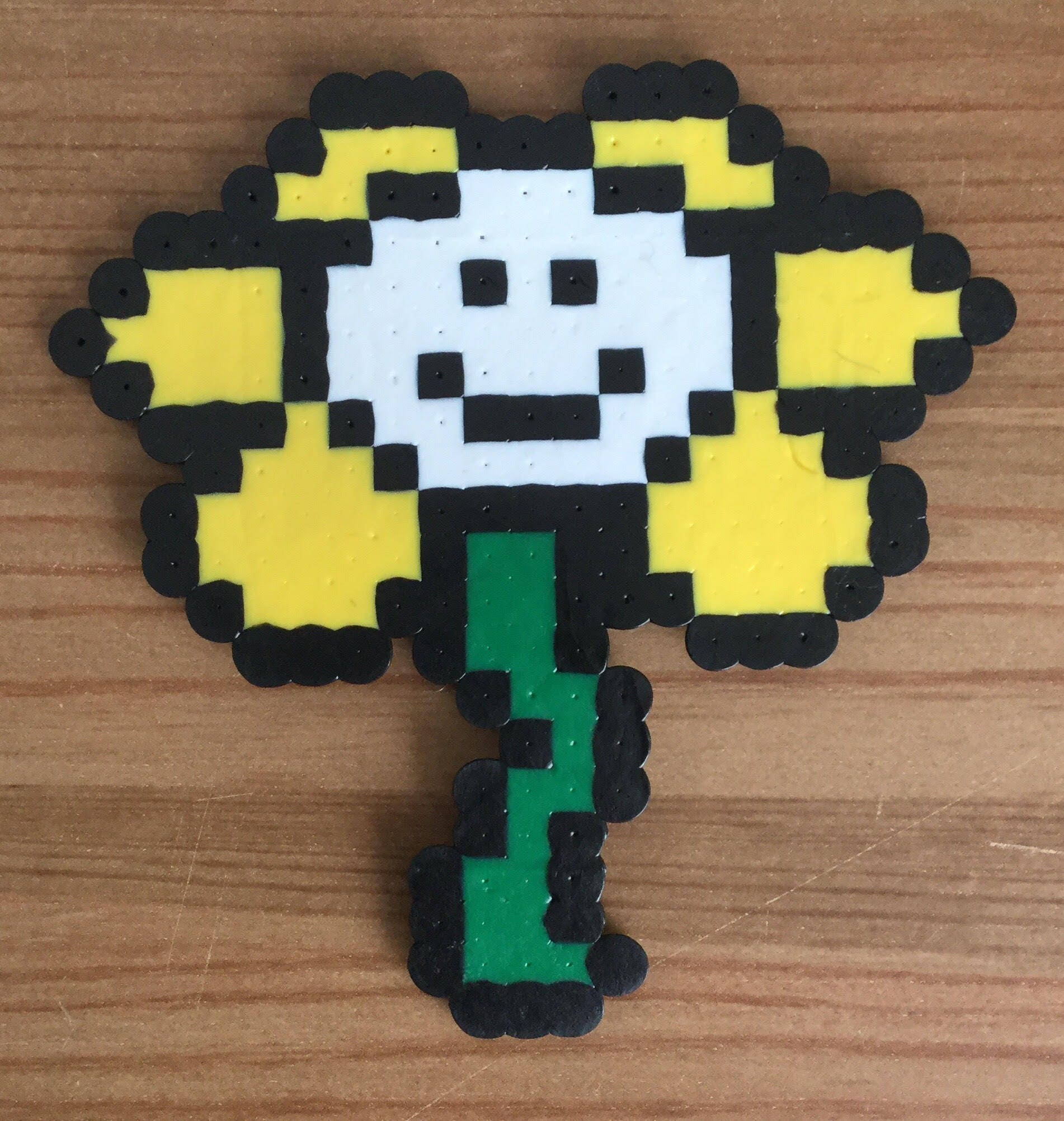 Undertale Inspired Perler Bead Sprite Small Sprite Sans Flowey