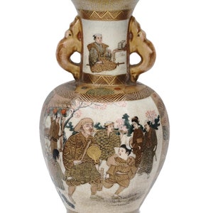 Antike JAPANISCHE MEIJI-Periode SATSUMA Vase
