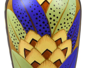 Art Deco Boch Keramis Polychrome Vase Charles Catteau Collection by Jan Wind