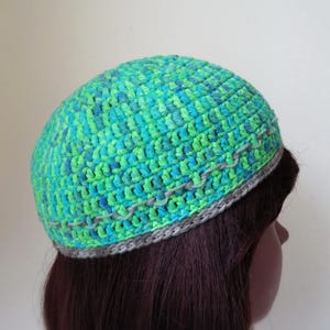 Men&#39;s Crochet Beanie Knit Beanie Green/Grey Skull Cap Cotton Hat for Men Boho Men&#39;s Summer Hat Muslim hat Kufi