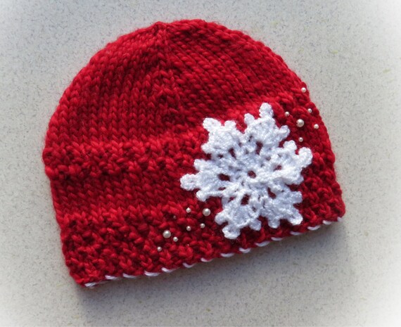 red newborn hat