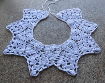 White Lace Collar  Peter Pan Collar  Crochet Neck Accessory