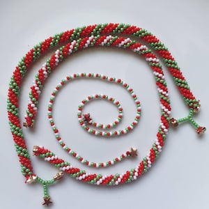 Miniature Dollhouse Garland-Christmas Garland Dollhouse-Dollhouse Decor For Christmas-Miniature Christmas Garland-Christmas Beaded Ornament