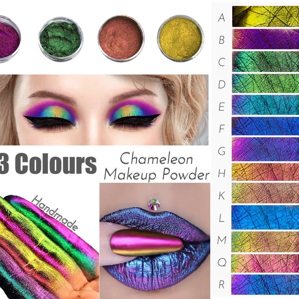 Chameleon Multichrome Makeup Unicorn Pigment Eyeshadow Face Body Shimmer Rainbow Colour Shifting Multi Chrome Loose Color Powder Aurora Eye