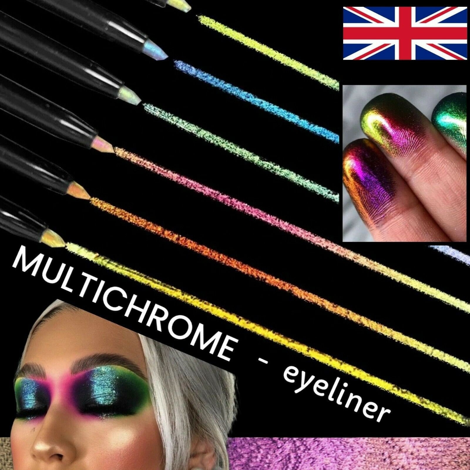 forståelse lava rytme Multi Chrome Eyeliner Chameleon Aurora Eyeshadow Pen Rainbow - Etsy Denmark