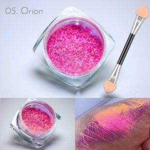 Aurora Multichrome Makeup Unicorn Pigment Eyeshadow Face Body Shimmer Rainbow Colour Shifting Chameleon Multi Chrome Loose Color Powder Eye image 7