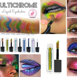 Multichrome Chameleon Liquid Eyeshadow Face Body Makeup Shining Pigment Gel Mirror Chrome Colour Shifting Multi Duo Chrome Painting Shiny
