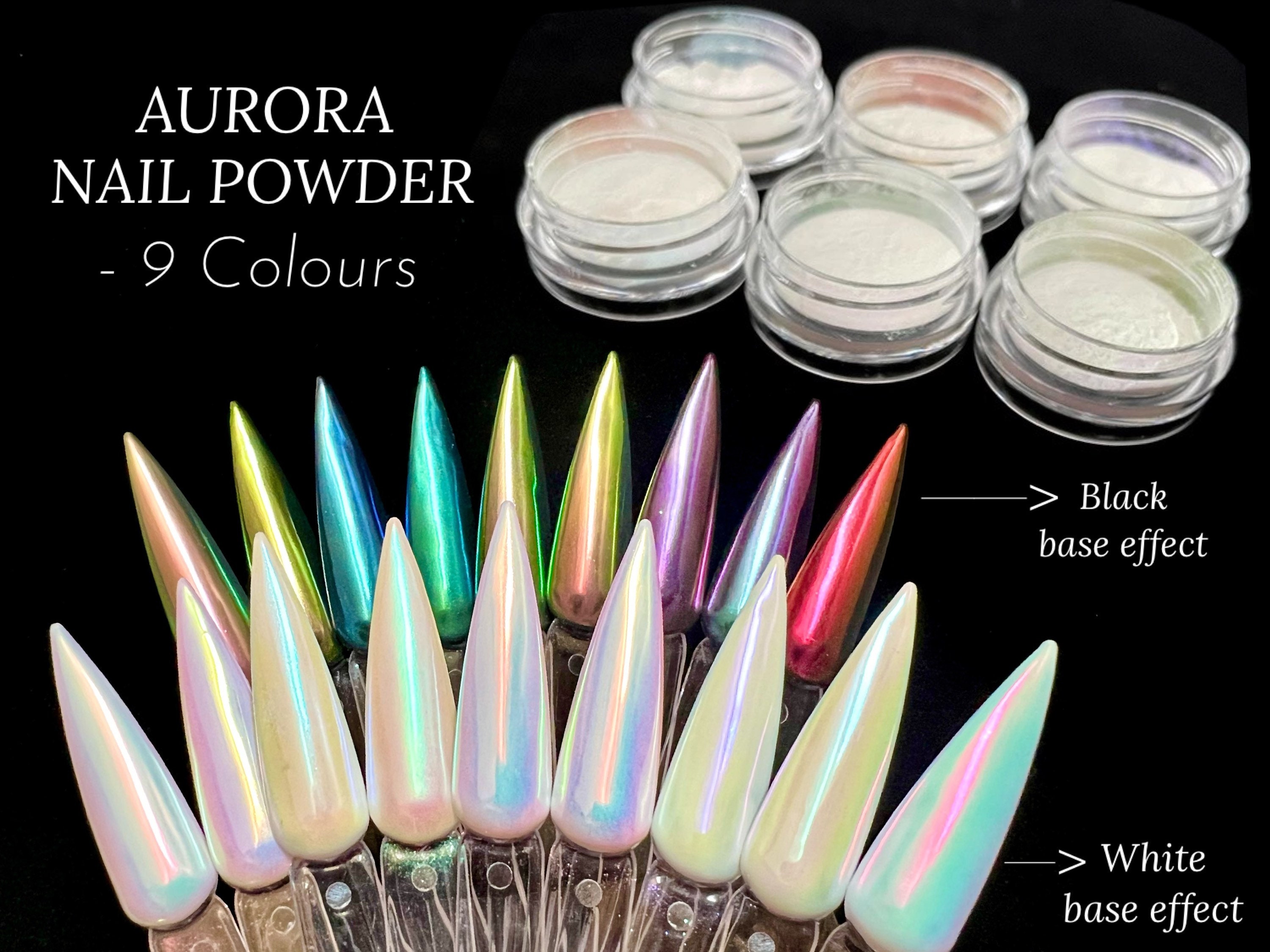 Aurora Nail Powder Glitter Transparent Chameleon Pigment Dust Mermaid  Mirror DIY | eBay
