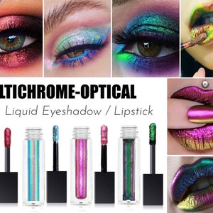 Multichrome Chameleon Liquid Eyeshadow Face Body Makeup Shining Pigment Gel Mirror Chrome Colour Shifting Multi Duo Chrome Painting Shiny