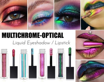 Multichrome Chameleon Liquid Eyeshadow Face Body Makeup Shining Pigment Gel Mirror Chrome Colour Shifting Multi Duo Chrome Painting Shiny