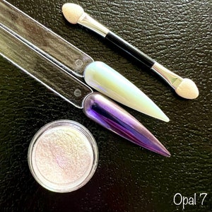 AB Unicorn Aurora Nail Chrome Powder Crystal Mirror Effect Rainbow Colors Mermaid Nails Shiny Sparkly Dust Glass Shimmer 9 Colours Pink Blue Opal 7