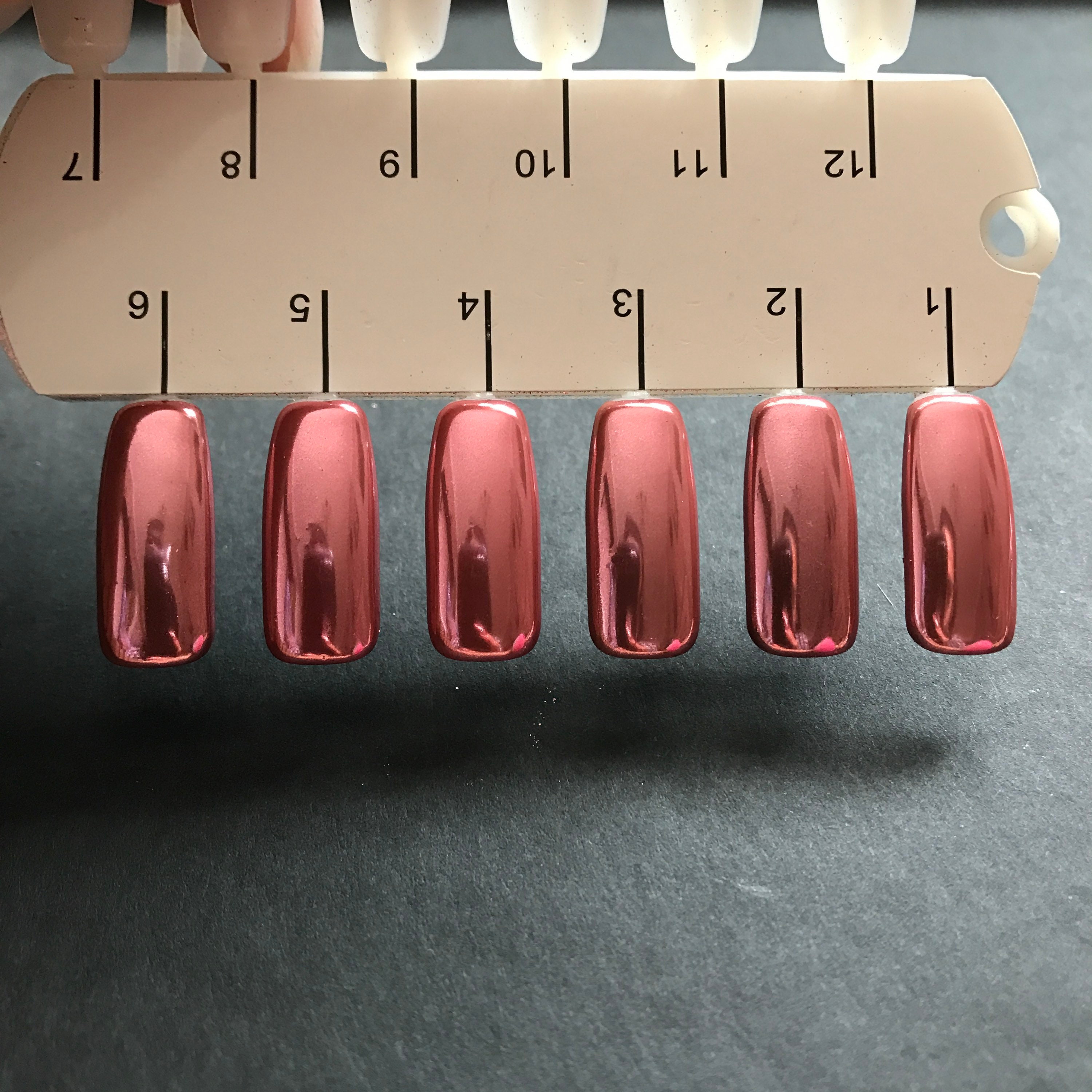 PINK NAIL MIRROR POWDER PLATINUM Rose Gold Chrome Nails Shining Pigment (y3)