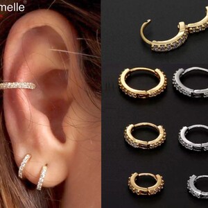 Anneaux 8 mm Or, Boucles d'Oreilles Acier Inoxydable