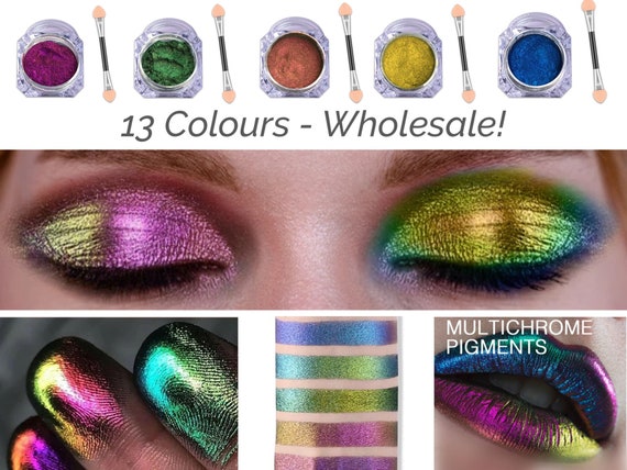 13 Colours SET Multichrome Chameleon Eyeshadow Face Body Makeup Shining  Pigment Mirror Colour Shifting Multi Duo Chrome Painting Powder -   Denmark