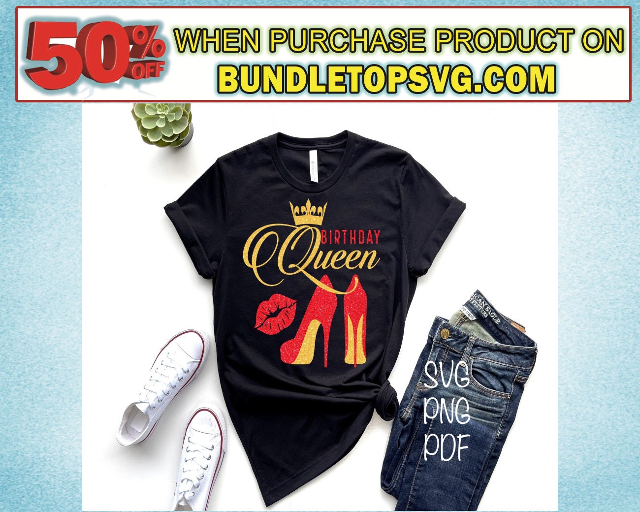 Birthday Queen Svg Png Pdf, Birthday Diva Svg, T-Shirt It's My Svg Png Pdf