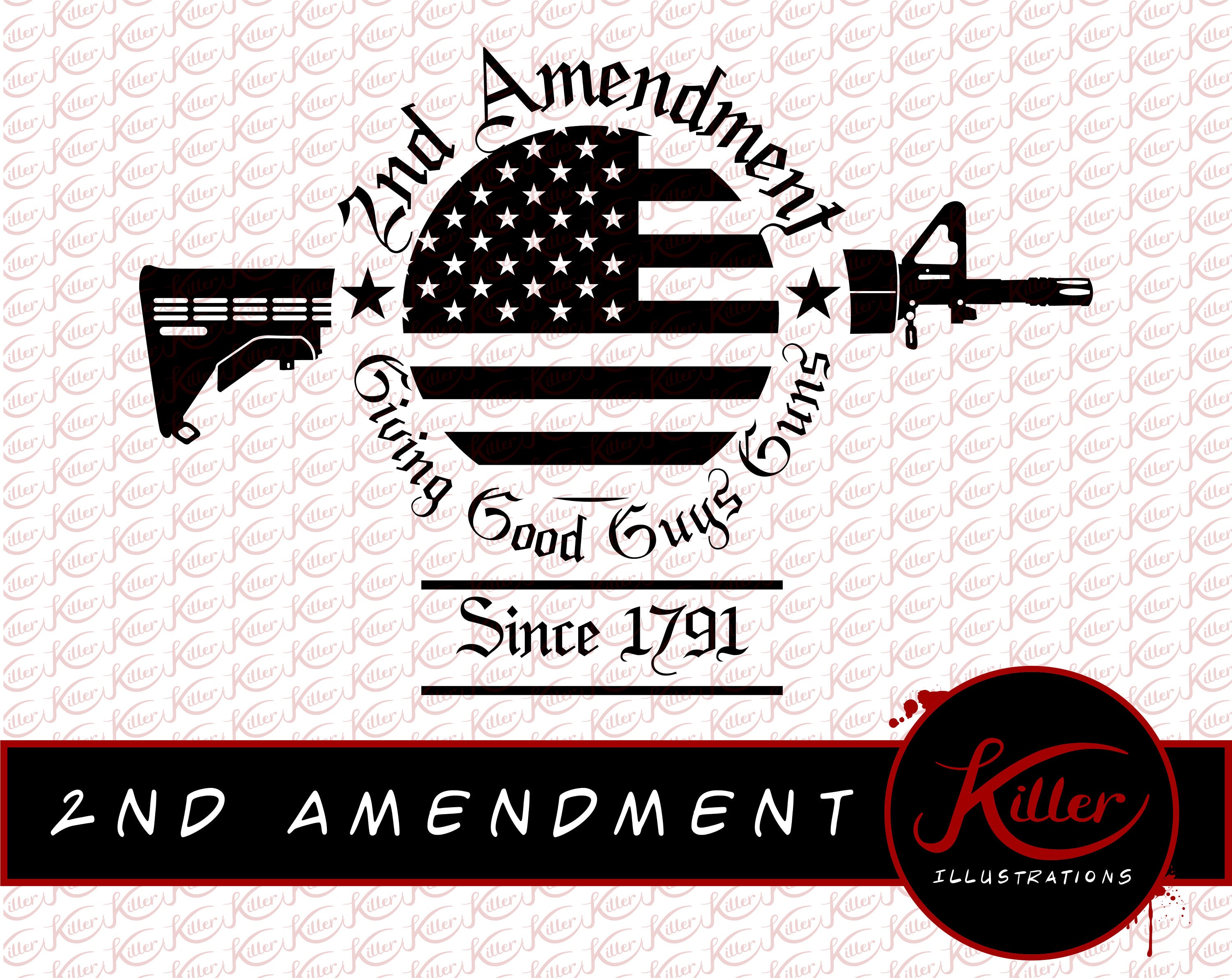 Download 2nd Amendment AR-15 Vector Gun Rights T-Shirt Design Cut | Etsy