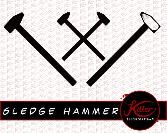 SLEDGE HAMMER 3 Pack Tool Clip Art Cut File Instant Digital.