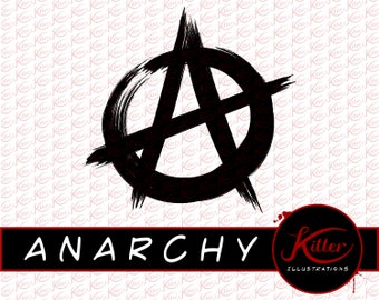 Anarchy Symbol Vector | Clip Art | Anarchist | Cut File| Instant Digital Download | Svg | Png | Pdf | Jpg | Eps | Dxf |