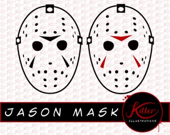 Jason Mask Vector 3 Pack | Hockey Mask Clip Art | Horror | Instant Digital Download | Svg | Png | Pdf | Jpg | Eps | Dxf |